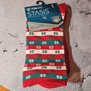 🌟3/$25🌟 VoxxLife Stasis Wellness Crew socks Size Large